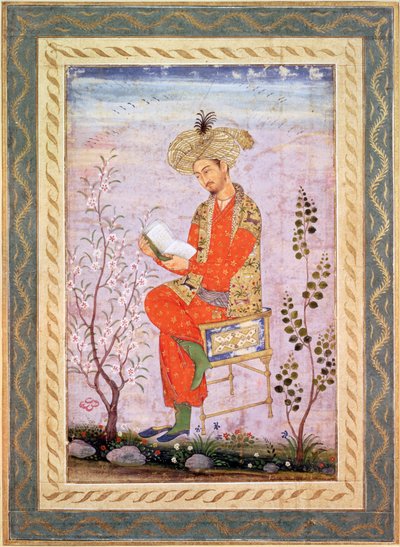 Babur (r.1526-30) Lezend, Mughal door Bishn Das