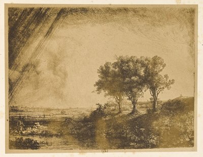 Het landschap met de drie bomen door Bisson Frères