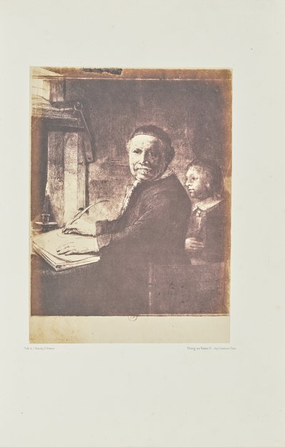 [Lieven Willemsz. van Coppenol, schrijfmeester: de kleinere plaat]. door Bisson Frères