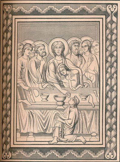 Christus en heiligen, 12e eeuw, 1849 door Bisson and Cottard