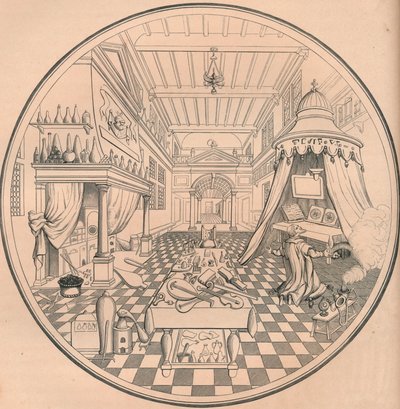 De Alchemist, 16e eeuw, 1849 door Bisson and Cottard