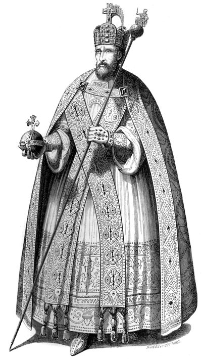 Het kostuum gedragen door keizers tijdens hun kroningen sinds de tijd van Karel de Grote, 1579 1846 door Bisson and Cottard