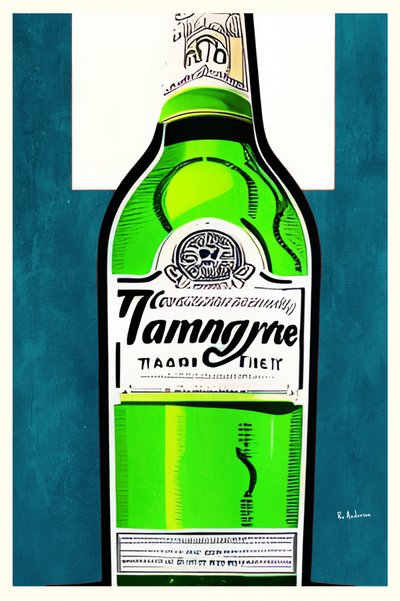 Felle groene fles door Bo Anderson