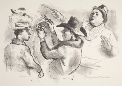 Paardenveiling door Boardman Robinson