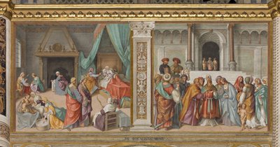 Geboorte van de Maagd en Huwelijk van de Maagd door Boccaccio Boccaccino