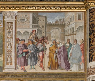 Centrale Schip, Eerste Noord Span, Ontmoeting van St. Joachim en Sant