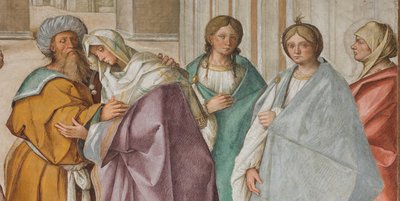 Centrale Schip, Eerste Noord Span, Ontmoeting van St. Joachim en Sant