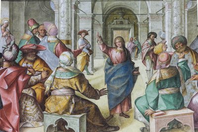 Jezus tussen de Schriftgeleerden door Boccaccio Boccaccino