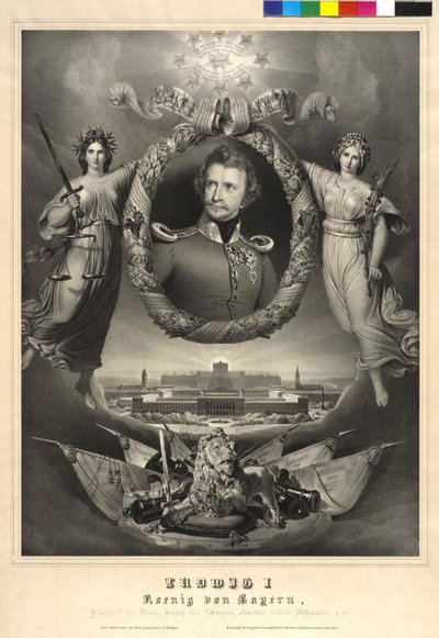Paltsgraaf van de Rijn Lodewijk I Koning van Beieren door Bodmer (after)