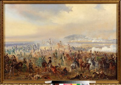 De slag bij Leipzig in oktober 1813 door Bogdan Willewalde