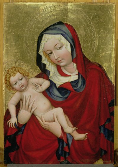 Maagd en Kind, c.1400 door Bohemian School