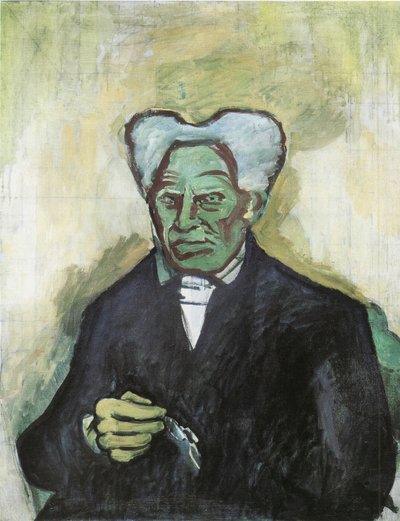 Portret van Arthur Schopenhauer, 1908 door Bohumil Kubišta