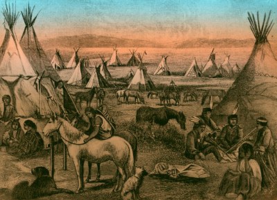 Navajo-indianenkamp door Bohuslav Kroupa
