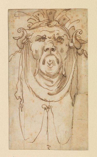 Grote mask, 17e eeuw door Bolognese School