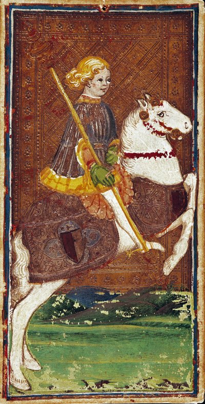 Kaart van het Tarotspel van de Visconti-familie van Bonifacio Bembo, midden 15e eeuw - Bergamo, Galleria dell