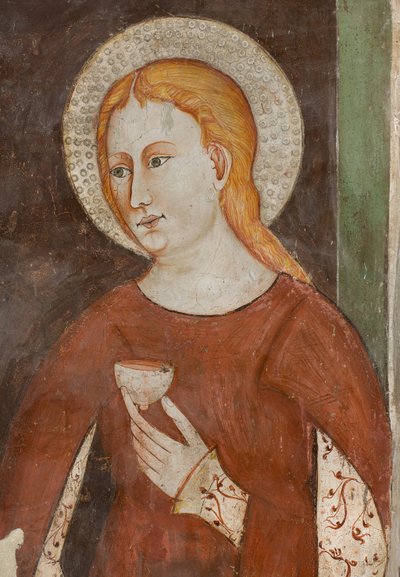Noord Transept, Altaar van Sint-Michael de Aartsengel, Achter het Altaarstuk de Fresco