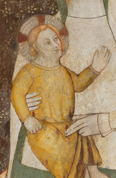 Noord Transept, Altaar van St. Michael de Aartsengel, Achter het Altaarstuk de Fresco