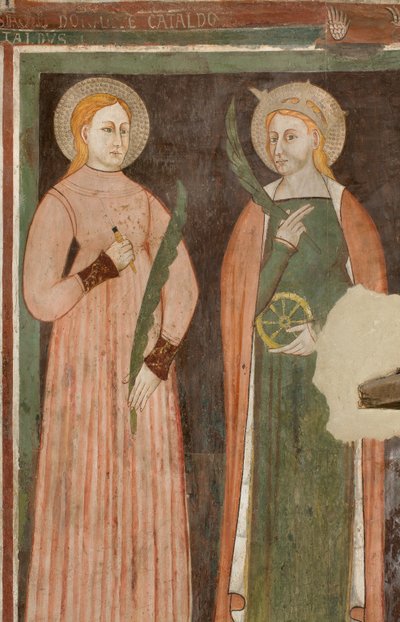 Noord Transept, Altaar van St. Michael de Aartsengel, Achter het Altaarstuk de Fresco