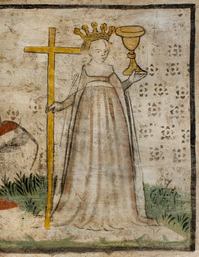 Noord Transept, Altaar van St. Michael de Aartsengel, Achter het altaarstuk de fresco