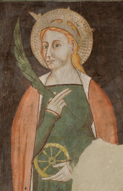 Noord Transept, Altaar van Sint Michaël de Aartsengel, Achter het Altaarstuk de Fresco
