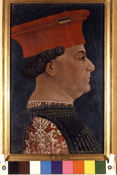 Portret van Francesco Sforza (1401 - 1466) door Bonifacio Bembo rond 1470. Pinacoteca di Brera, Milaan door Bonifacio Bembo