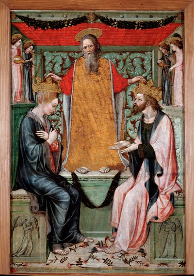 De kroning van de Maagd en Christus door Bonifacio Bembo