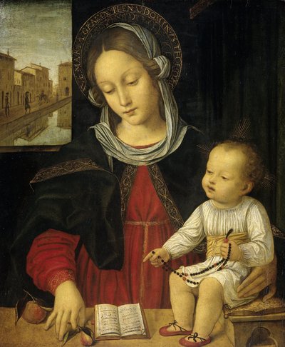 Madonna en kind door Borgognone