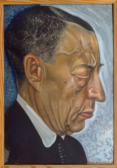 Portret van Rachmaninov door Boris D. Grigorjew