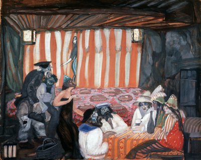 Cabaret door Boris Dmitrievich Grigoriev