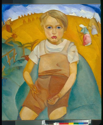 De mondaine (portret van de zoon) door Boris Dmitrievich Grigoriev