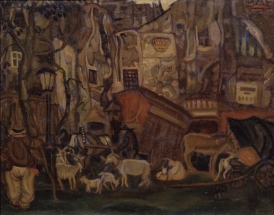 Oud Parijs door Boris Dmitrievich Grigoriev