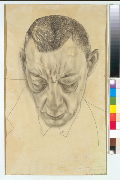 Portret van de componist Sergei Rachmaninov (1873-1943) door Boris Dmitrievich Grigoriev