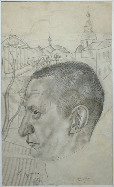 Portret van Alexander Kerensky 1881-1970, 1924 door Boris Dmitrievich Grigoriev