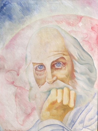 Portret van Walt Whitman, 1918 door Boris Dmitrievich Grigoriev
