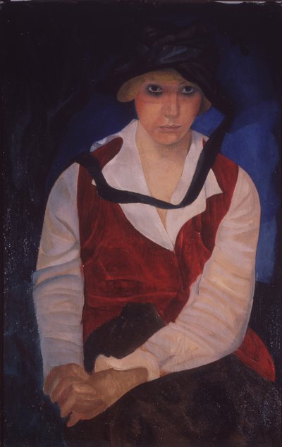 Portret van de vrouw van de kunstenaar, 1917 door Boris Dmitrievich Grigoriev