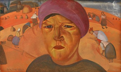 Russische Boerin Uit de serie Les Visages de Russie door Boris Dmitrievich Grigoriev