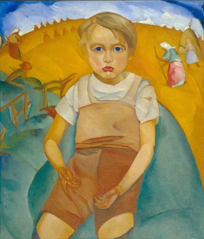 De wereldling Portret van de zoon, 1920 door Boris Dmitrievich Grigoriev
