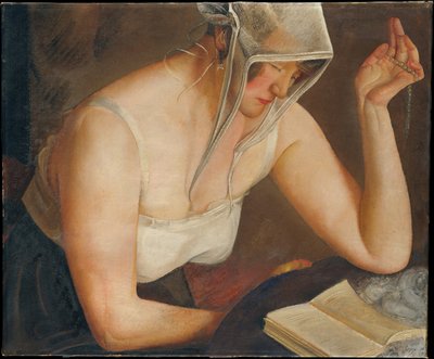 Vrouw die leest, ca. 1922 door Boris Dmitrievich Grigoriev