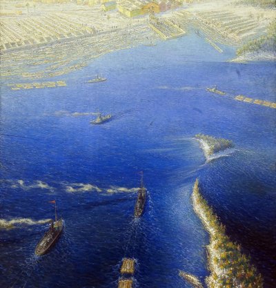Houtvlotten door Boris Ivanovich Tsvetkov