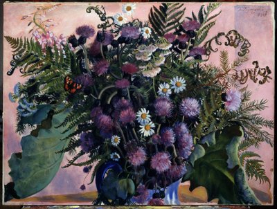 Boeket Finse bloemen door Boris Mikhailovich Kustodiev