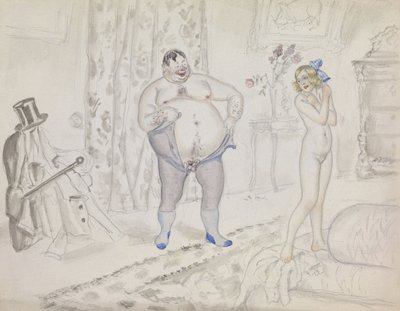 Late Night Rendezvous door Boris Mikhailovich Kustodiev