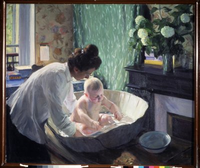 De ochtend door Boris Mikhailovich Kustodiev
