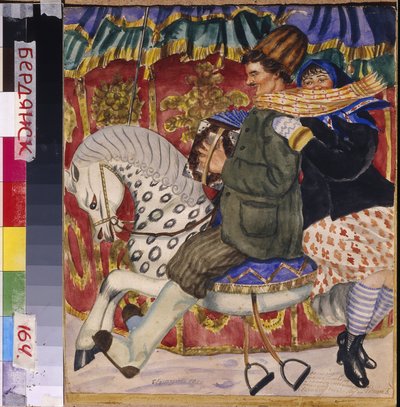 Carrousel door Boris Mikhailovich Kustodiev
