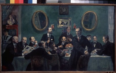 Leden van de Wereld van Kunst Beweging door Boris Mikhailovich Kustodiev