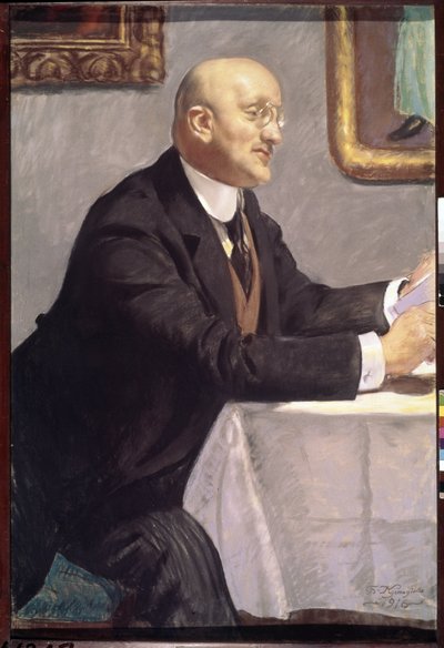 Portret van kunstenaar Igor Grabar (1871-1960) door Boris Mikhailovich Kustodiev