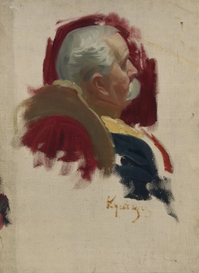 Portret van Peter Alexandrovich Saburov 1835-1918, 1902-1903 door Boris Mikhailovich Kustodiev