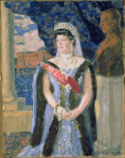 Portret van de groothertogin Maria Pavlovna, 1911 door Boris Mikhailovich Kustodiev