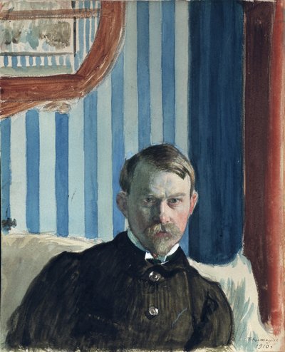 Zelfportret door Boris Mikhailovich Kustodiev