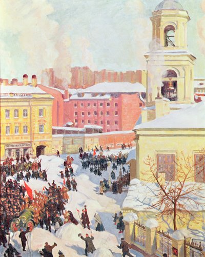 De 27e februari 1917 door Boris Mikhailovich Kustodiev