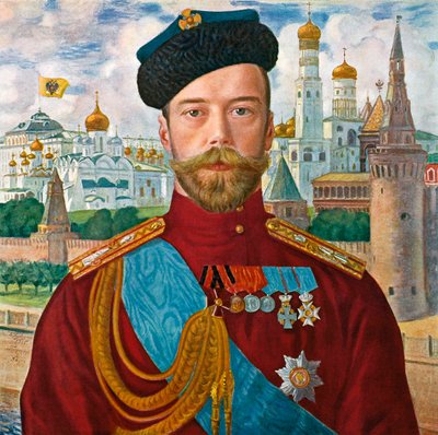 Tsaar Nicolaas II van Rusland, 1915 door Boris Mikhailovich Kustodiev